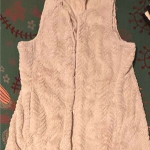 Maurices Cream Fuzzy Vest